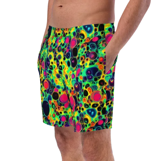 Vivid Spill on a Swim Trunks