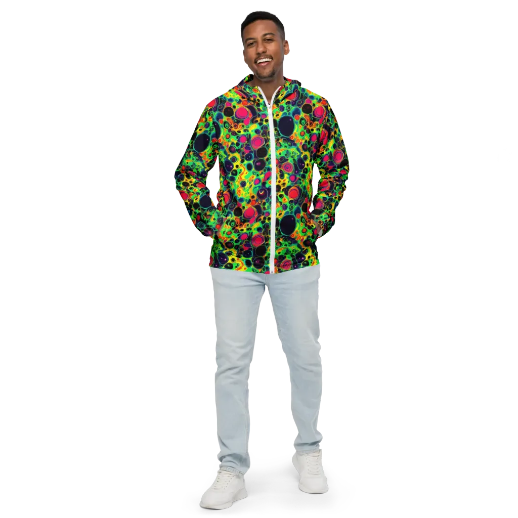 Vivid Spill on Men's Windbreaker — Front