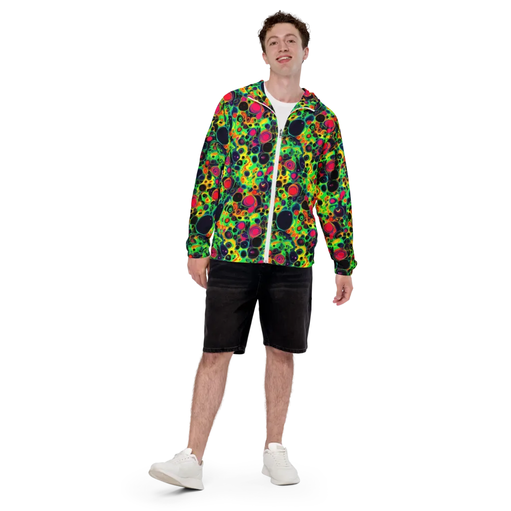 Vivid Spill on Men's Windbreaker — Front