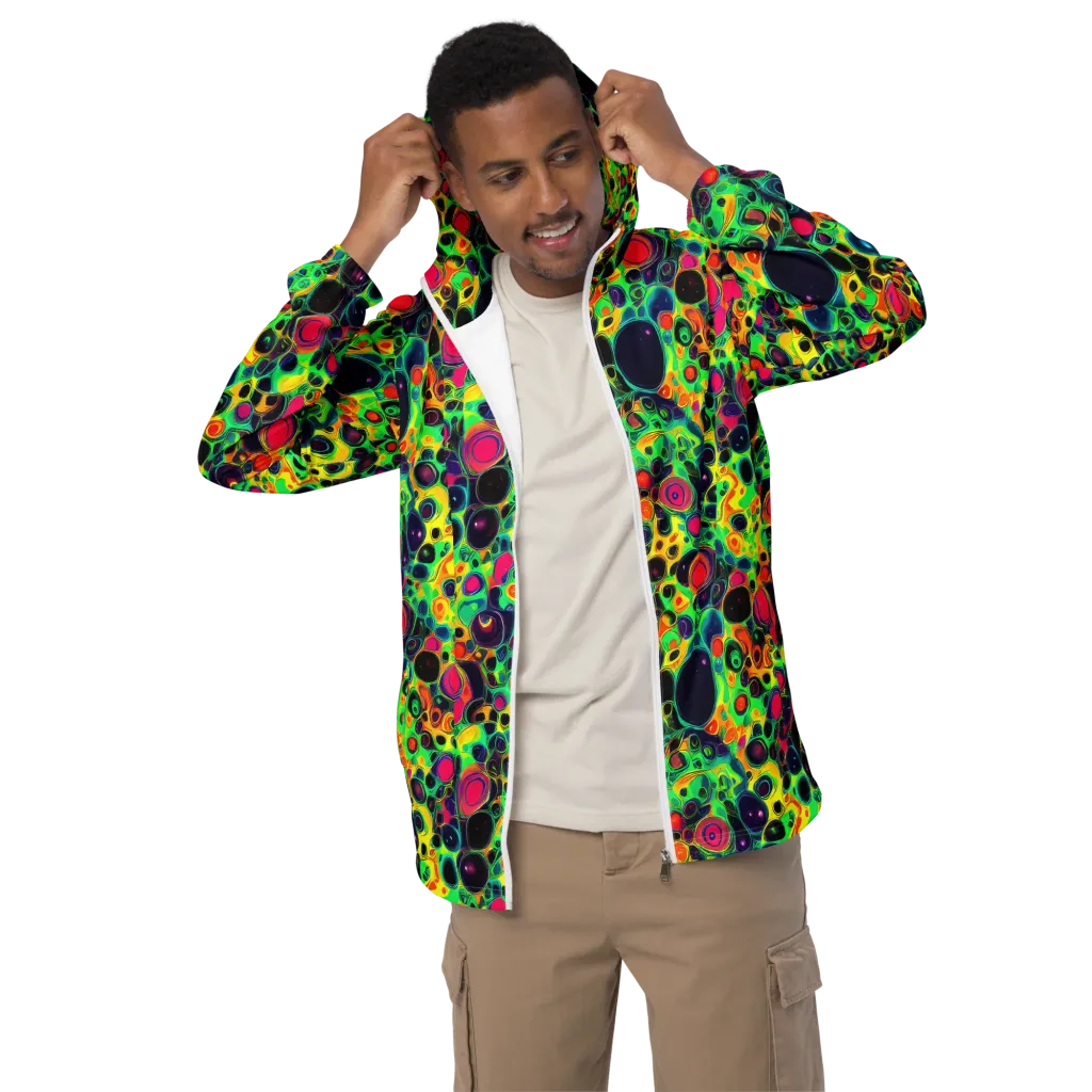 Vivid Spill on Men's Windbreaker — Front