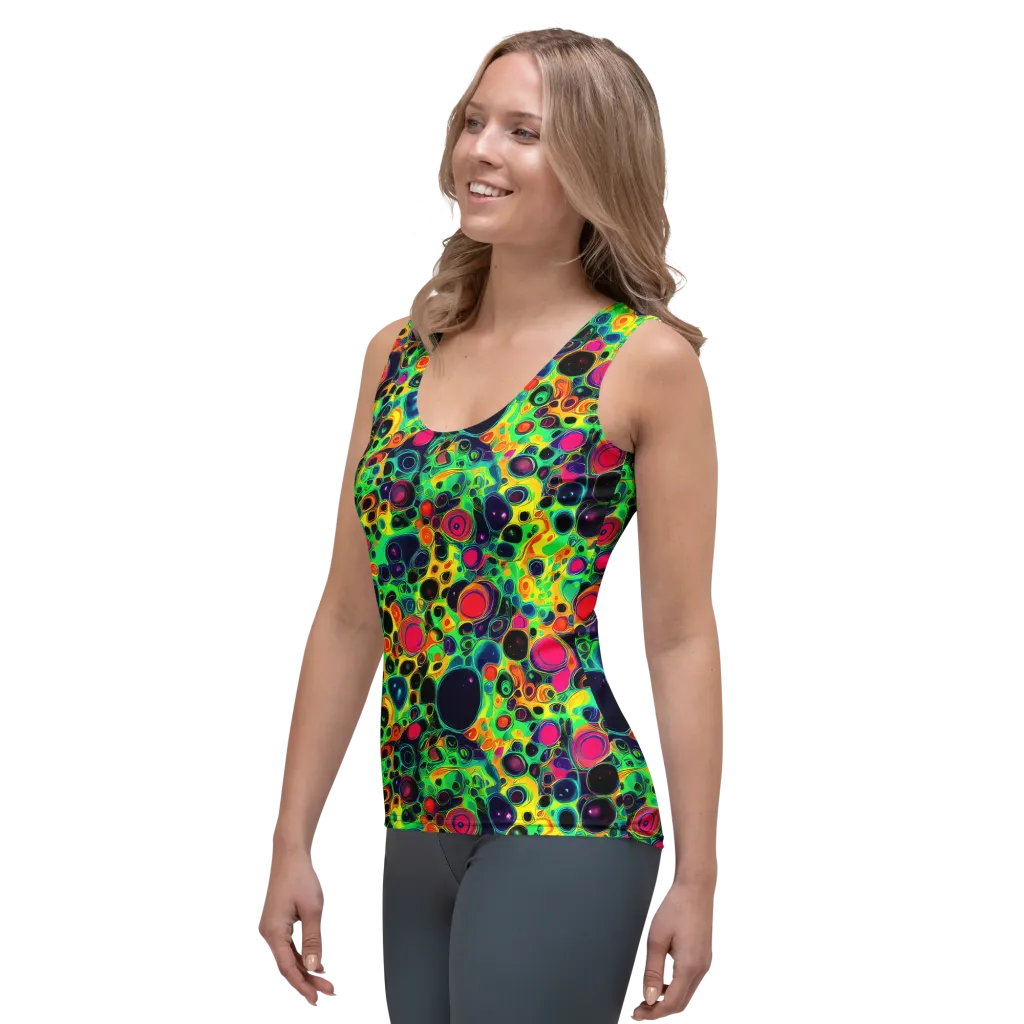 Vivid Spill on Women's Tank Top — Left Front