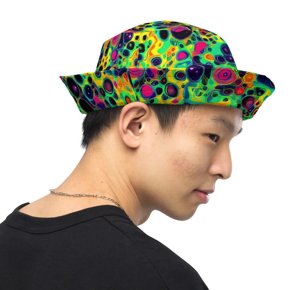 Vivid Spill on Reversible Bucket Hat — Right Outside