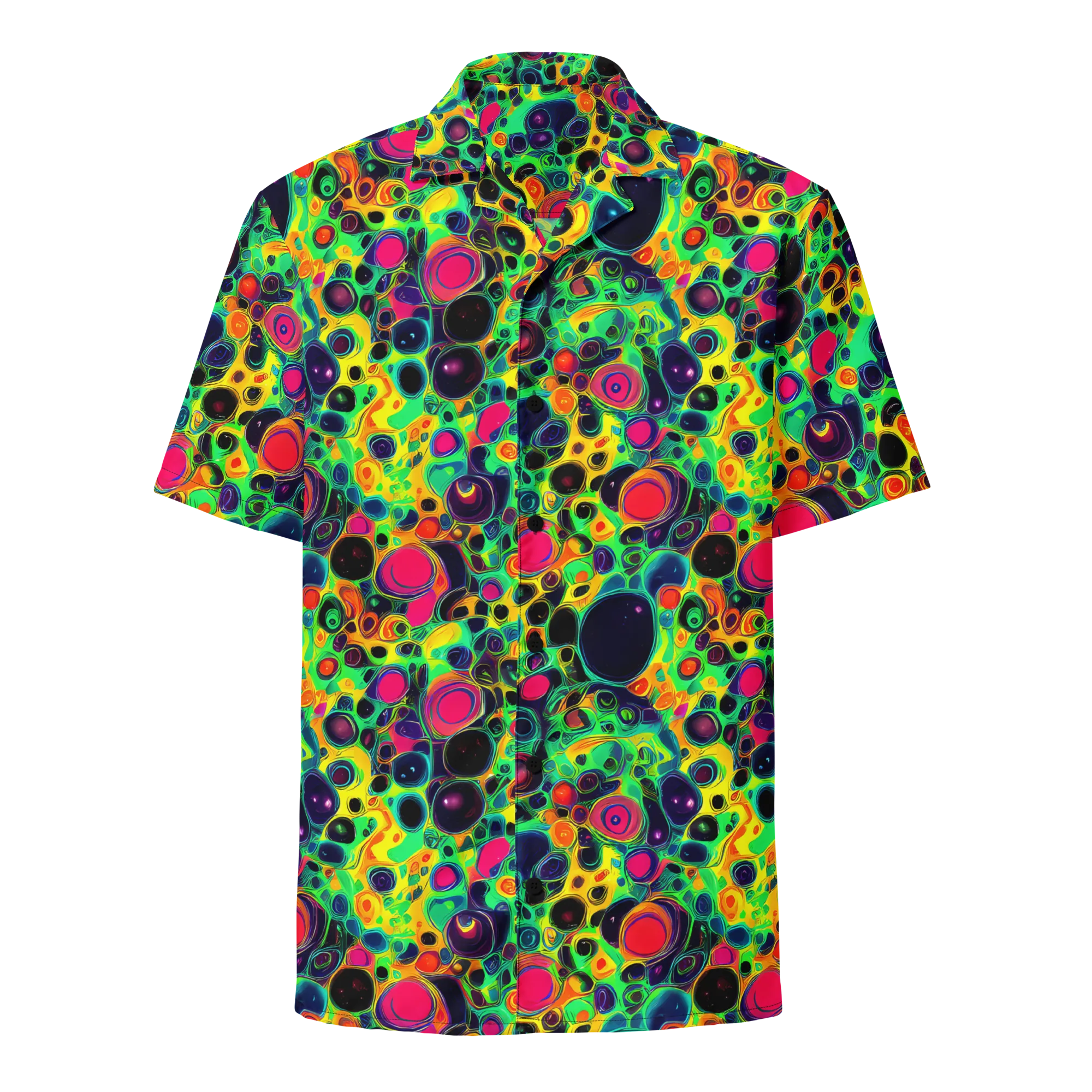 Vivid Spill on Button Shirt — Front