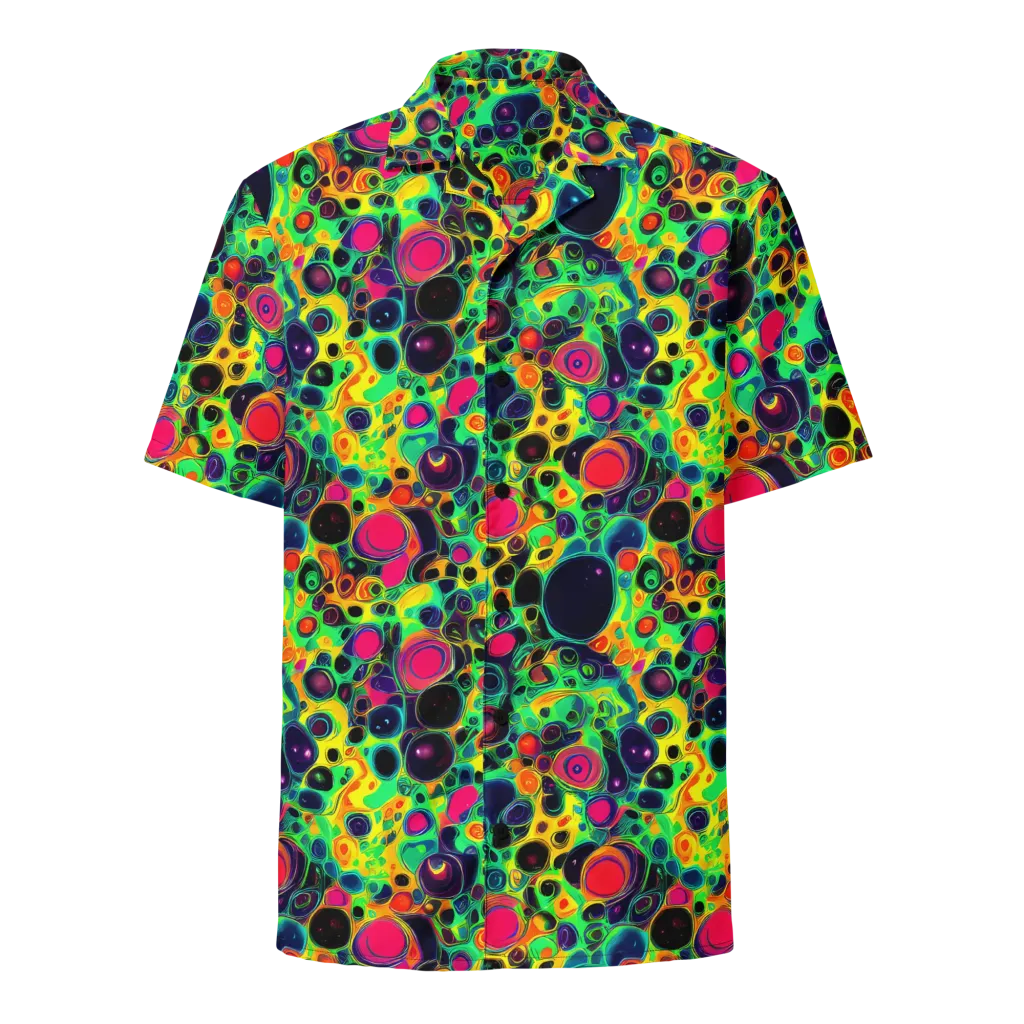Vivid Spill on Button Shirt — Front