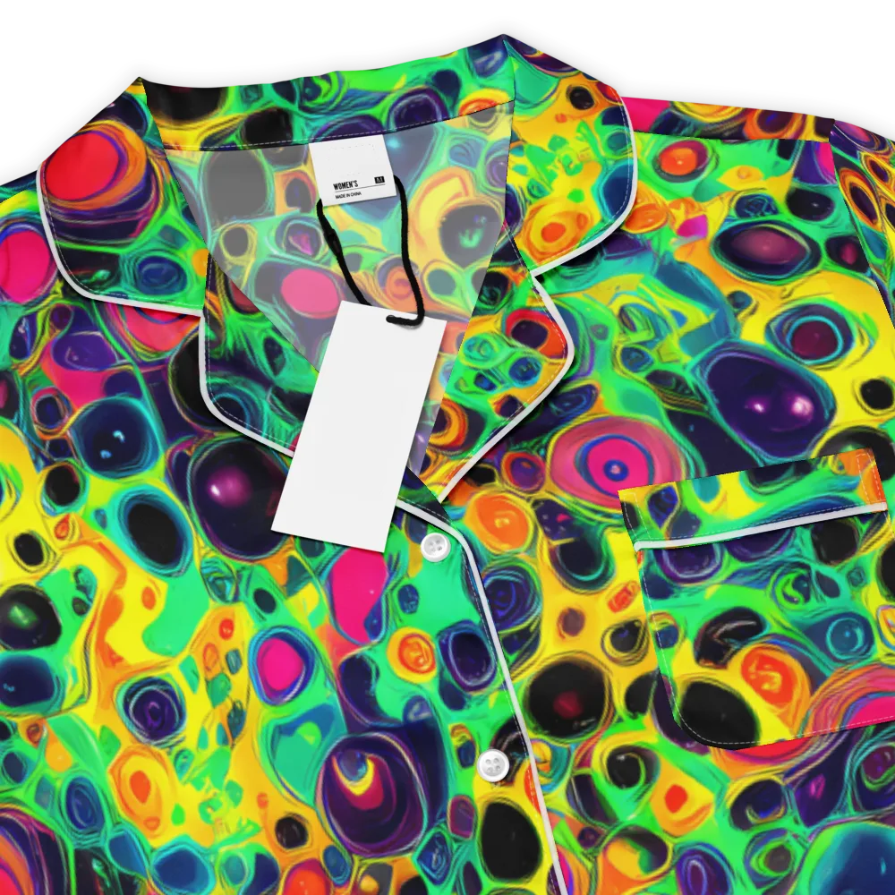 Vivid Spill on Women's Short Sleeve Pajama Top — Product details