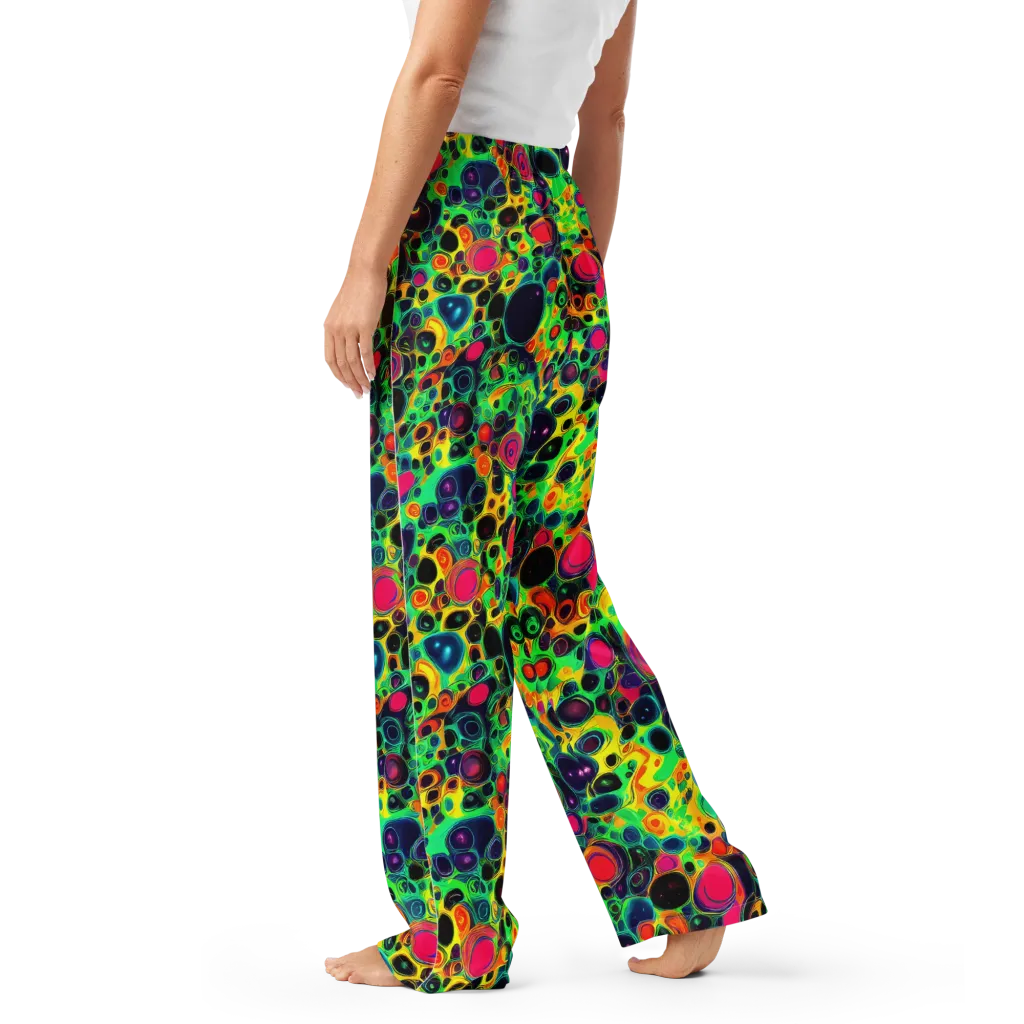 Vivid Spill on Women's Pajama Pants — Left