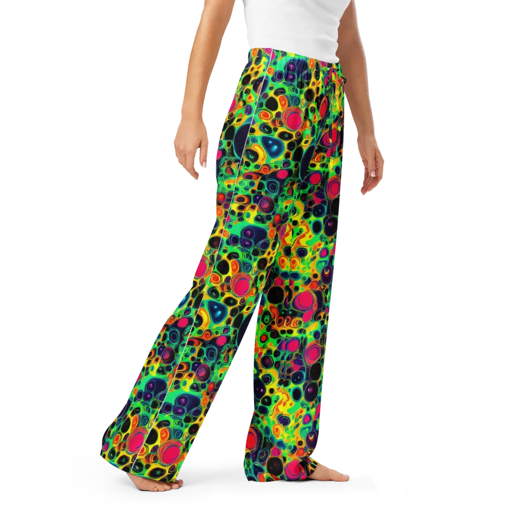 Vivid Spill on Women's Pajama Pants — Right Front