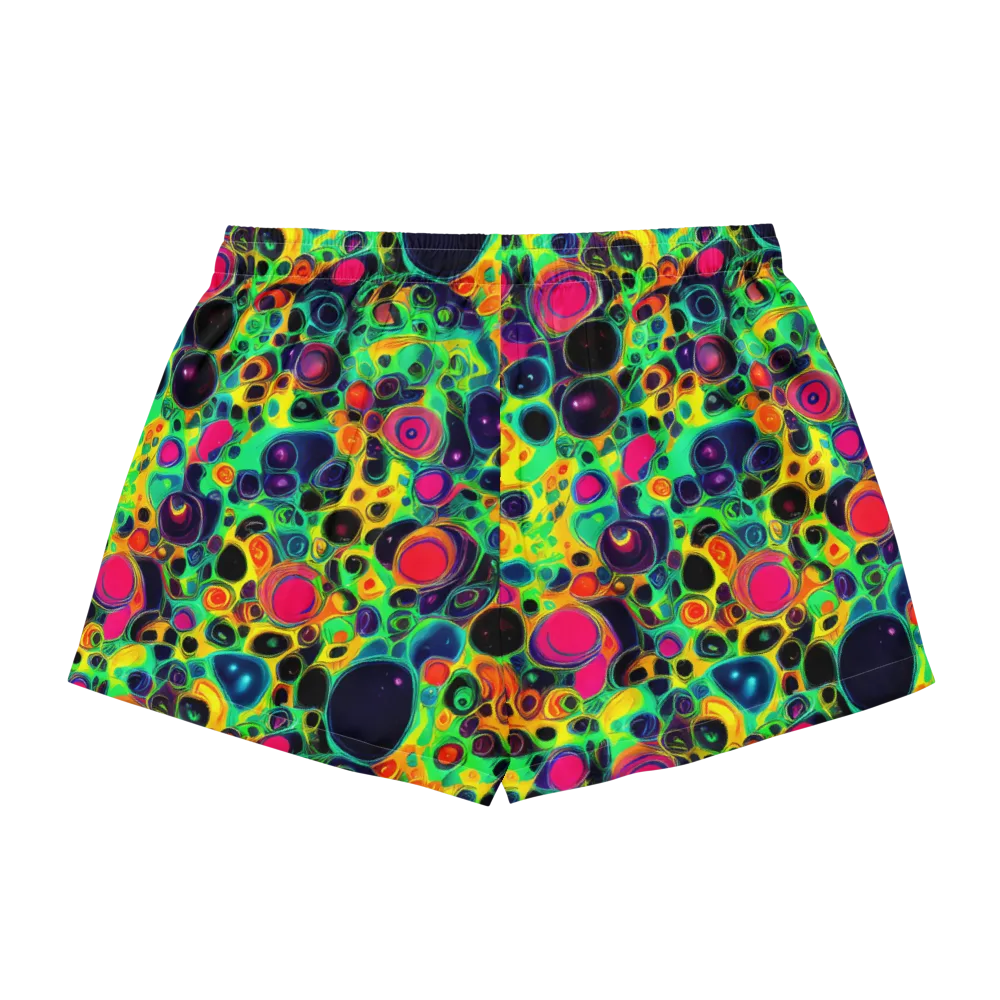 Vivid Spill on Women's Pajama Shorts — Back