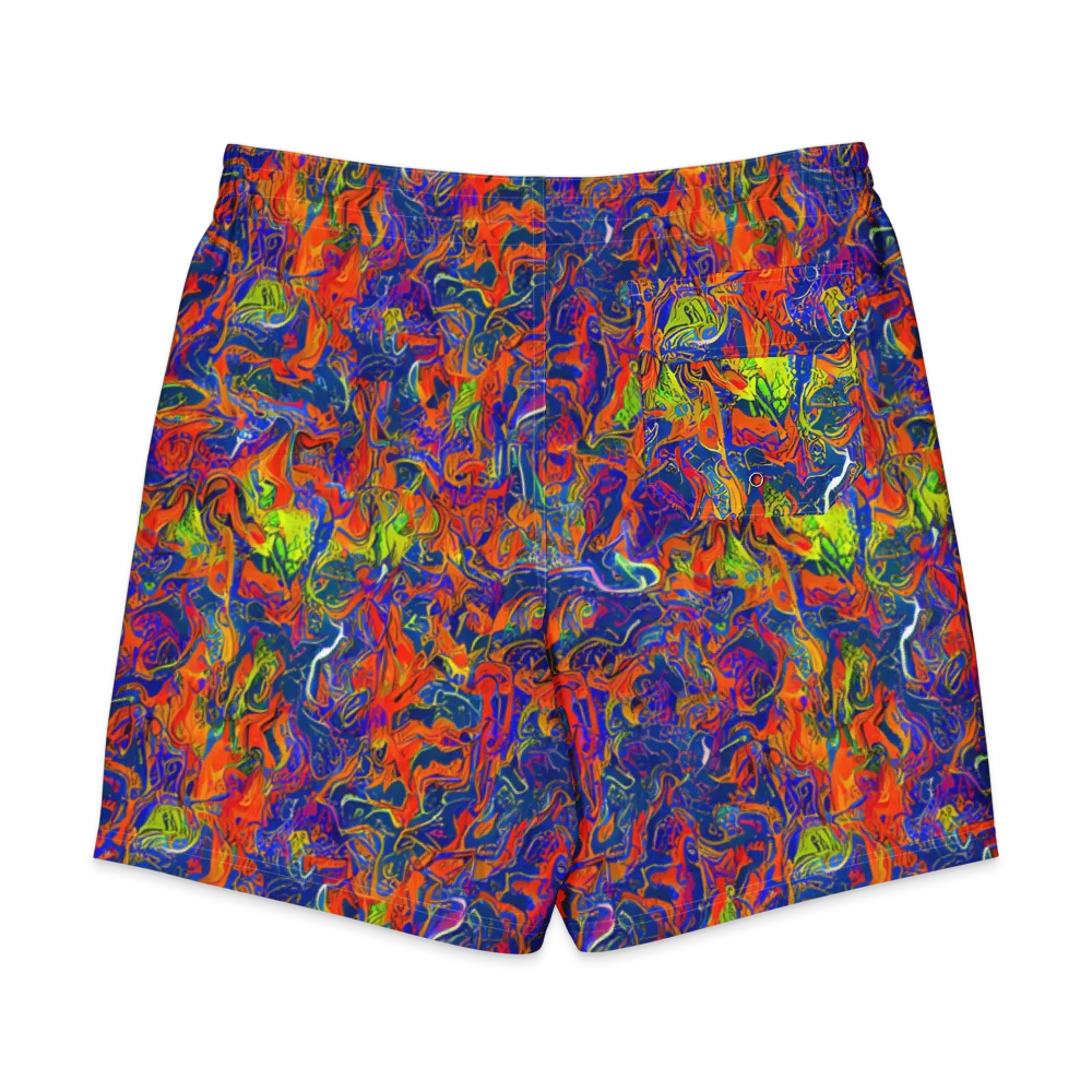 Flame Circuit on Men's Board Shorts — Back