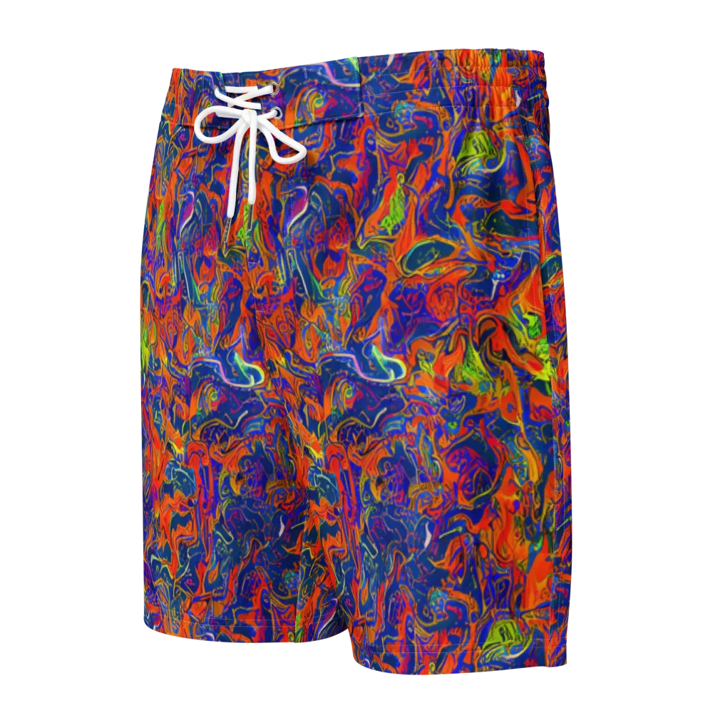 Flame Circuit on Men's Board Shorts — Front