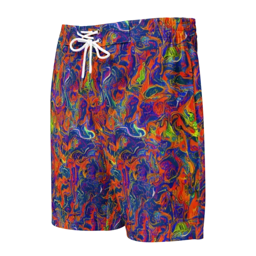 Flame Circuit on a Men's Board Shorts