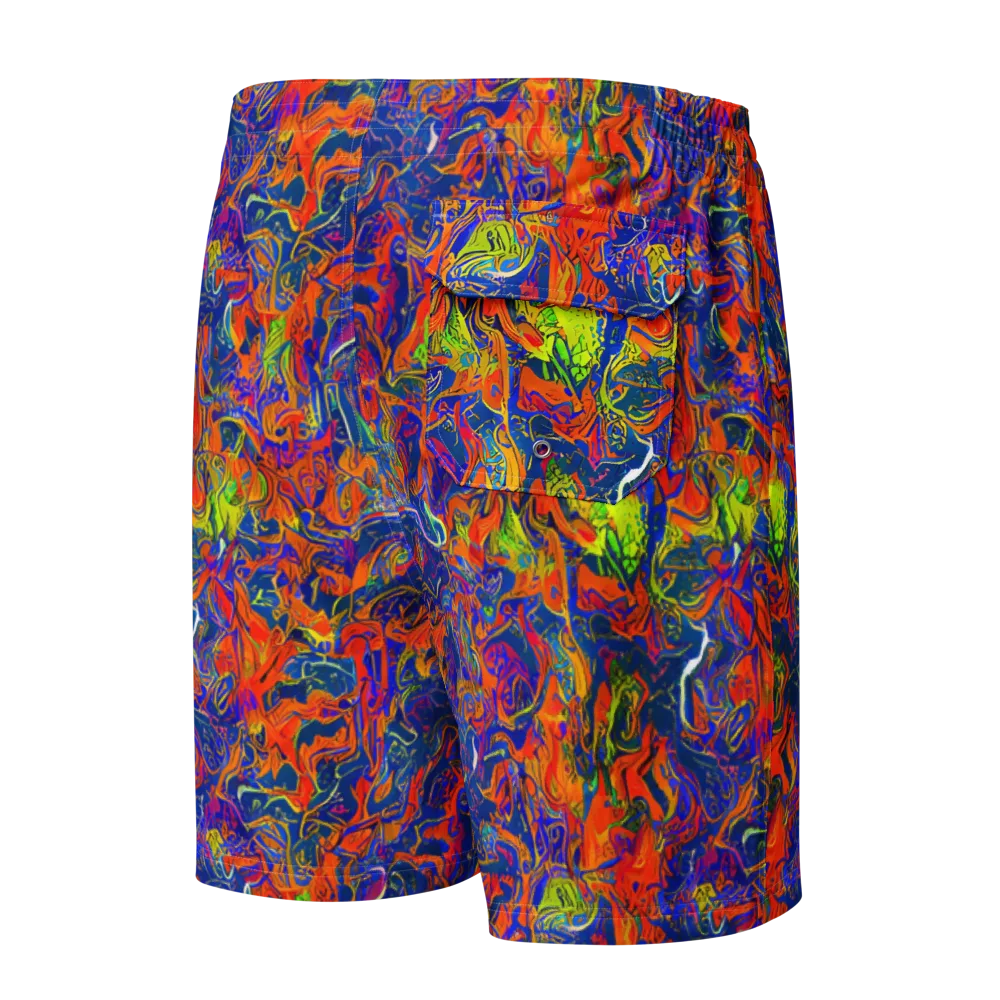 Flame Circuit on Men's Board Shorts — Back