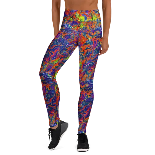 Flame Circuit on a Yoga Leggings