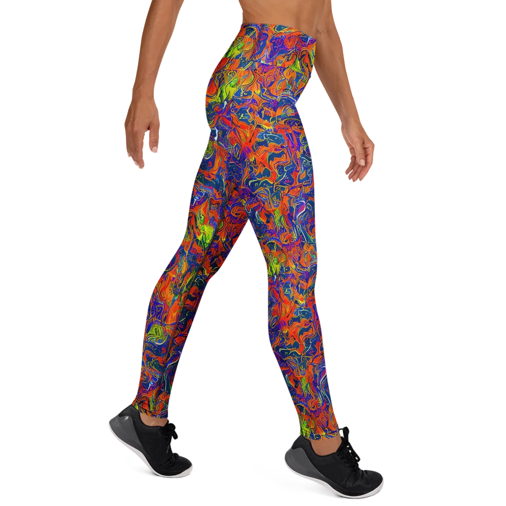 Flame Circuit on Yoga Leggings — Right
