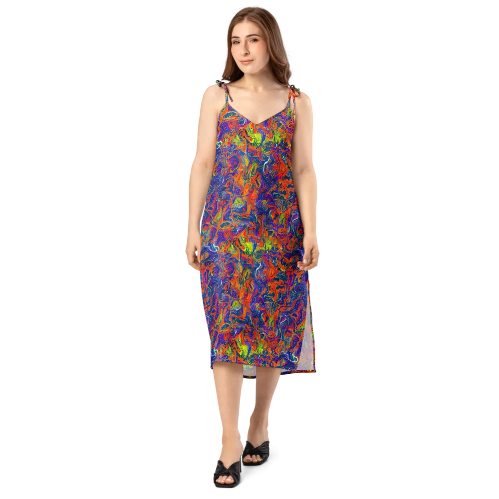 Flame Circuit on Slip Dress — Front