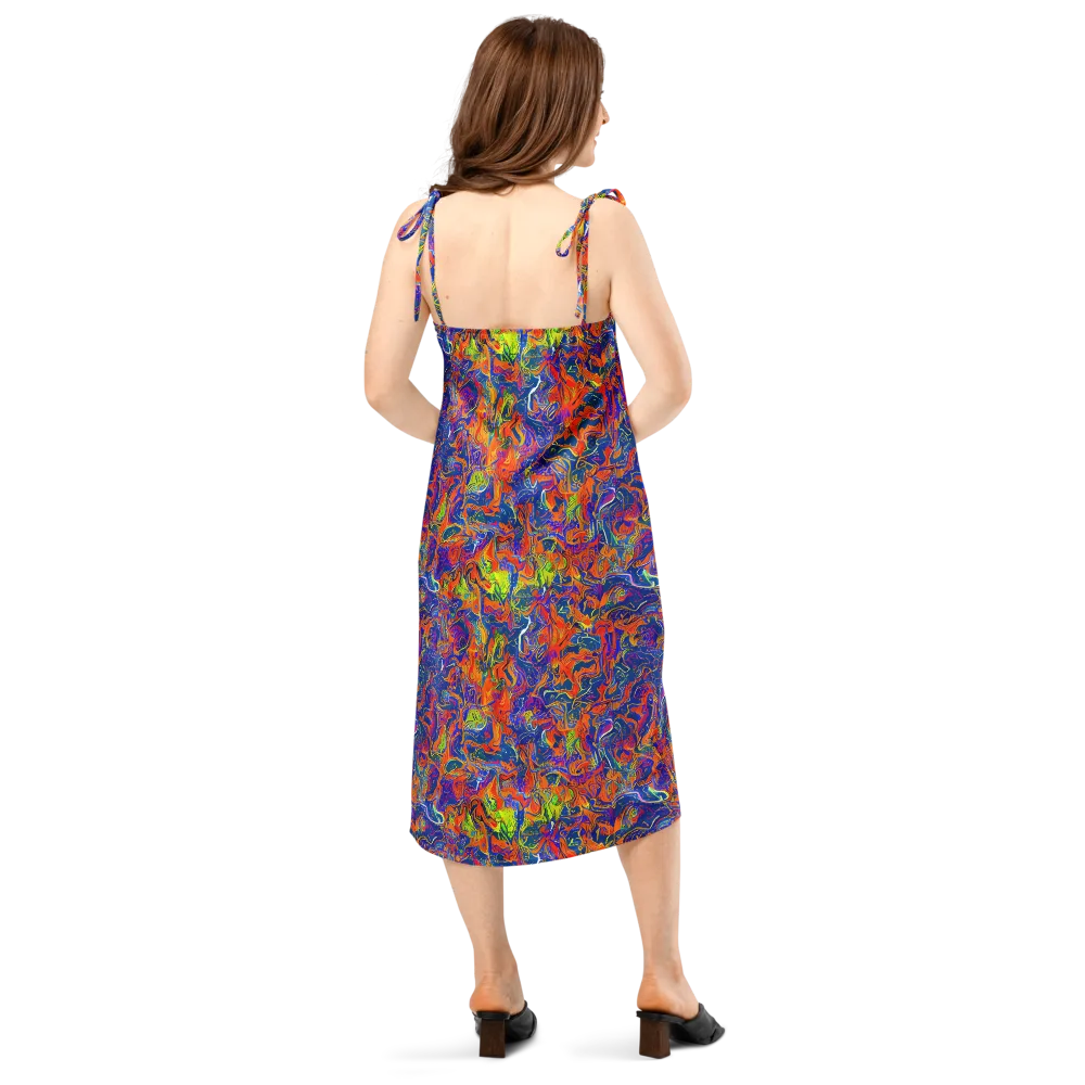 Flame Circuit on Slip Dress — Back
