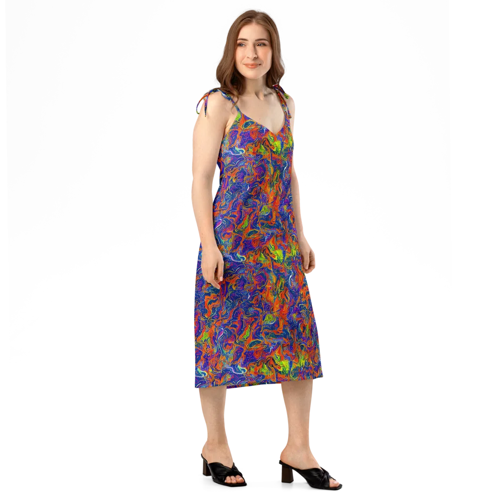 Flame Circuit on Slip Dress — Right Front