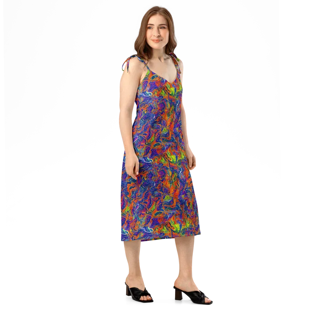 Flame Circuit on Slip Dress — Right Front