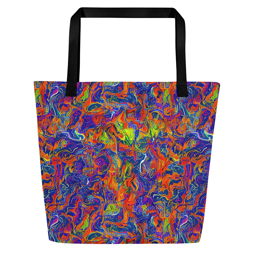 Flame Circuit on Large Tote Bag W/ Pocket — Front