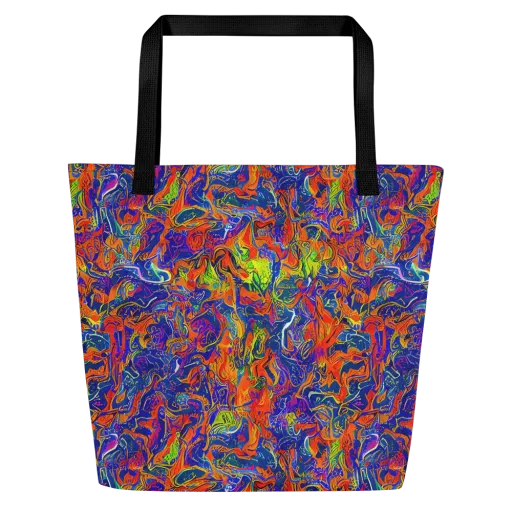 Flame Circuit on a Large Tote Bag W/ Pocket