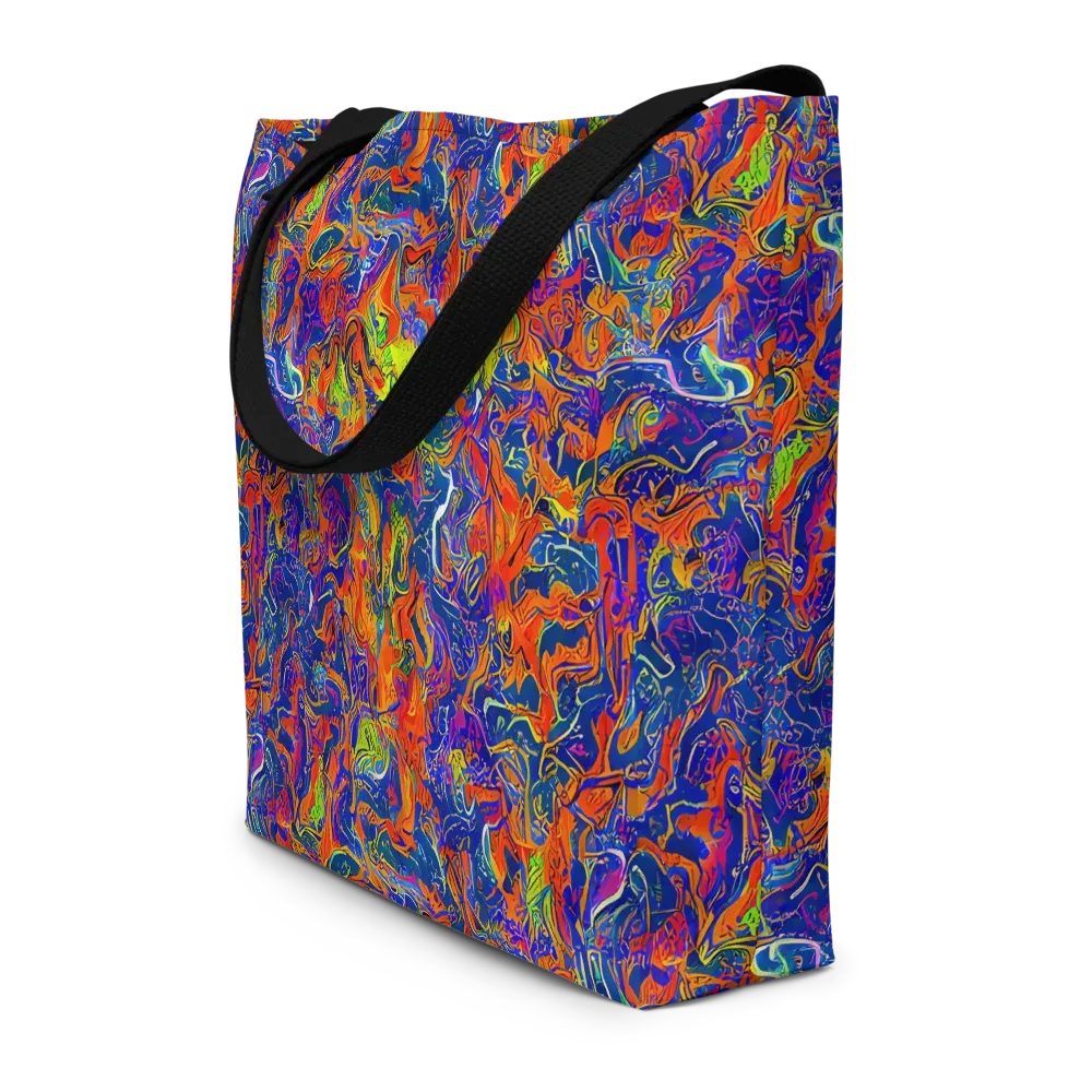 Flame Circuit on Large Tote Bag W/ Pocket — Front