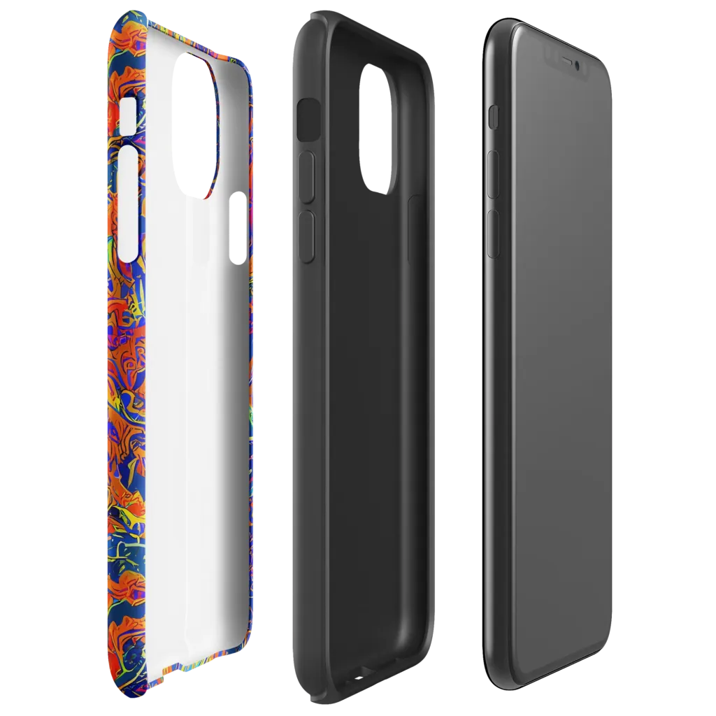 Flame Circuit on Tough Case for iPhone® — Right