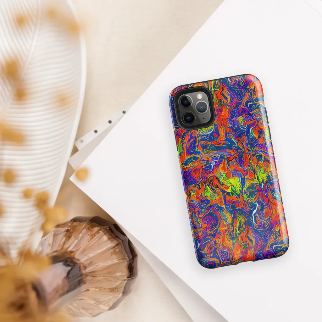 Flame Circuit on Tough Case for iPhone® — Front