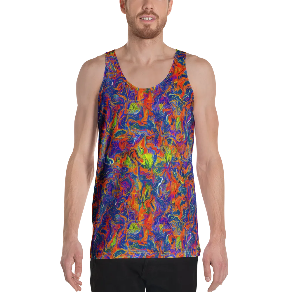 Flame Circuit on Men's Tank Top — Front