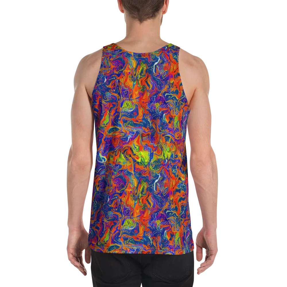 Flame Circuit on Men's Tank Top — Back