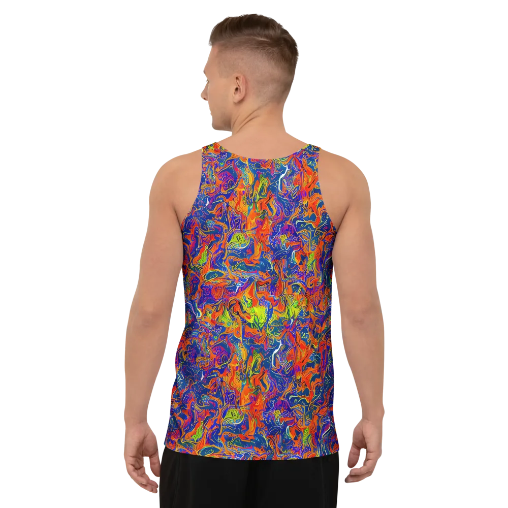 Flame Circuit on Men's Tank Top — Back