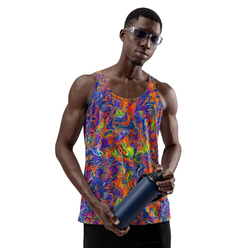 Flame Circuit on Men's Tank Top — Front