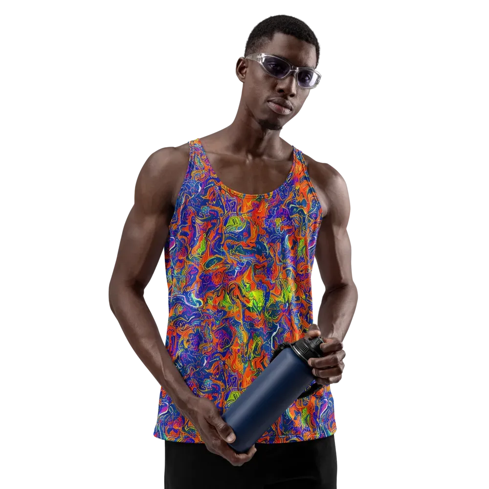 Flame Circuit on Men's Tank Top — Front