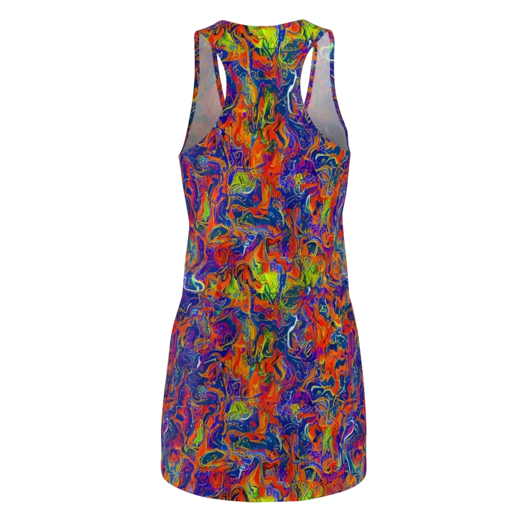 Flame Circuit on Racerback Dress — Back