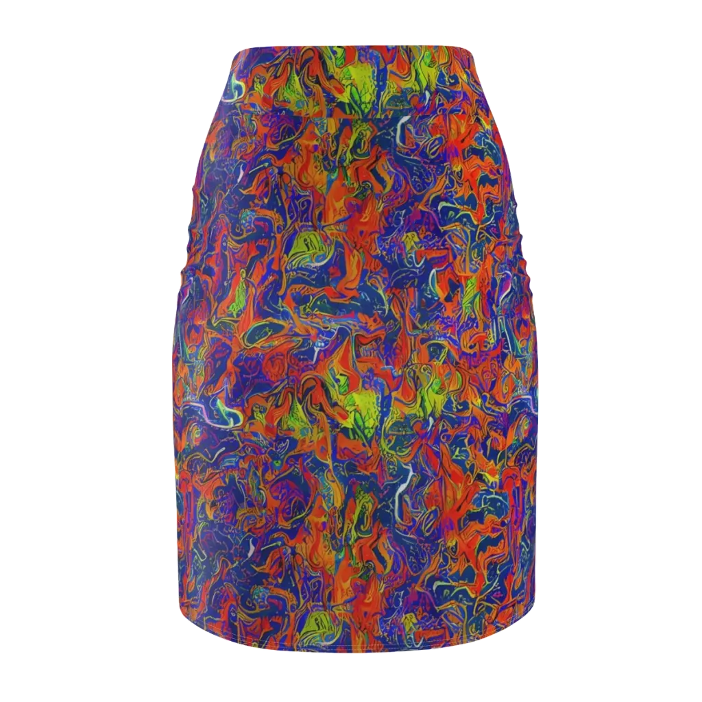 Flame Circuit on Pencil Skirt — Back