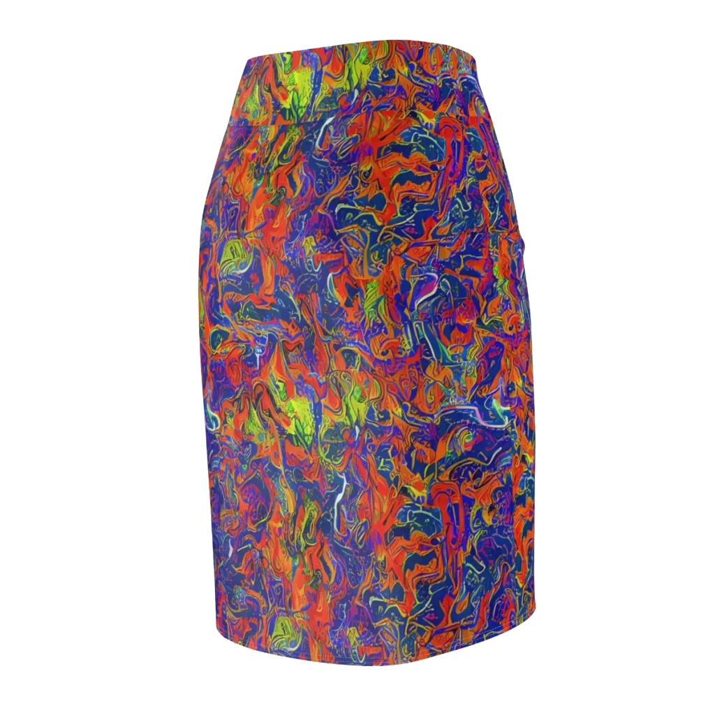 Flame Circuit on Pencil Skirt — Back Side