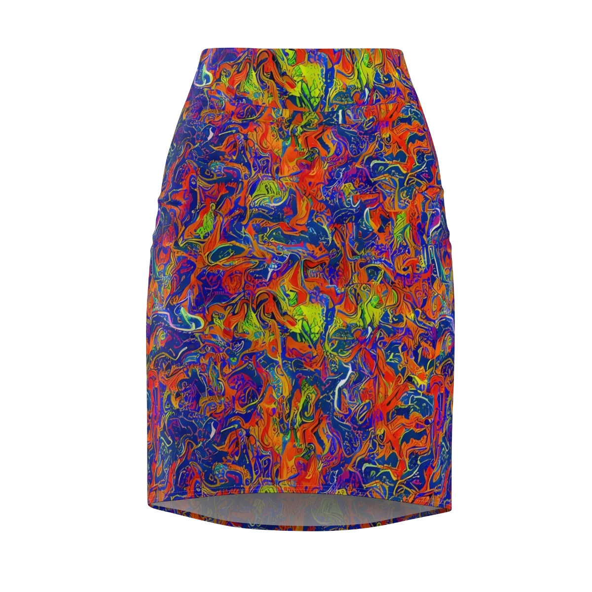 Flame Circuit on Pencil Skirt — Front