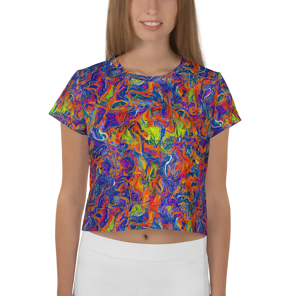 Flame Circuit on Crop Tee — Front