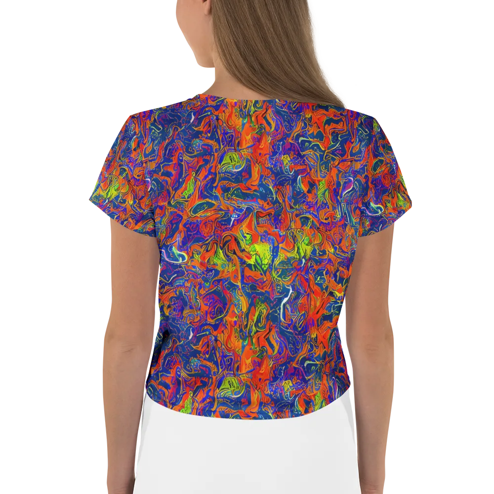 Flame Circuit on Crop Tee — Back