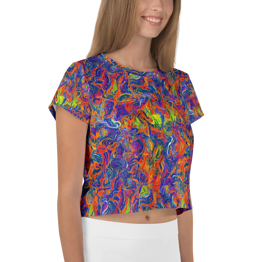 Flame Circuit on Crop Tee — Right