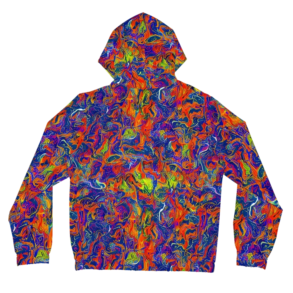 Flame Circuit on Women's Full-Zip Hoodie — Back