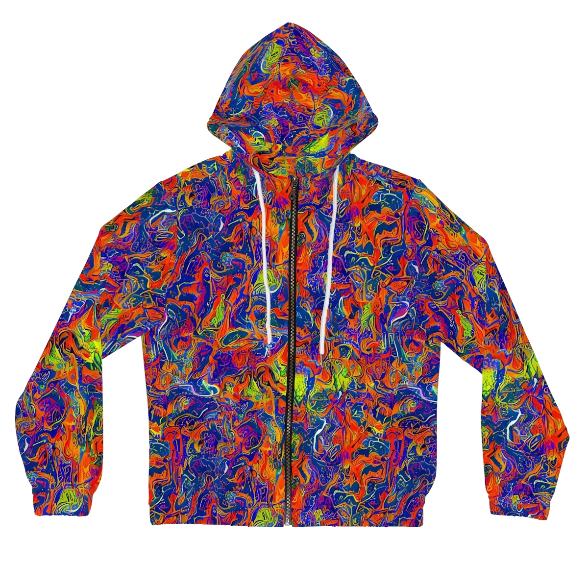 Flame Circuit on Women's Full-Zip Hoodie — Front