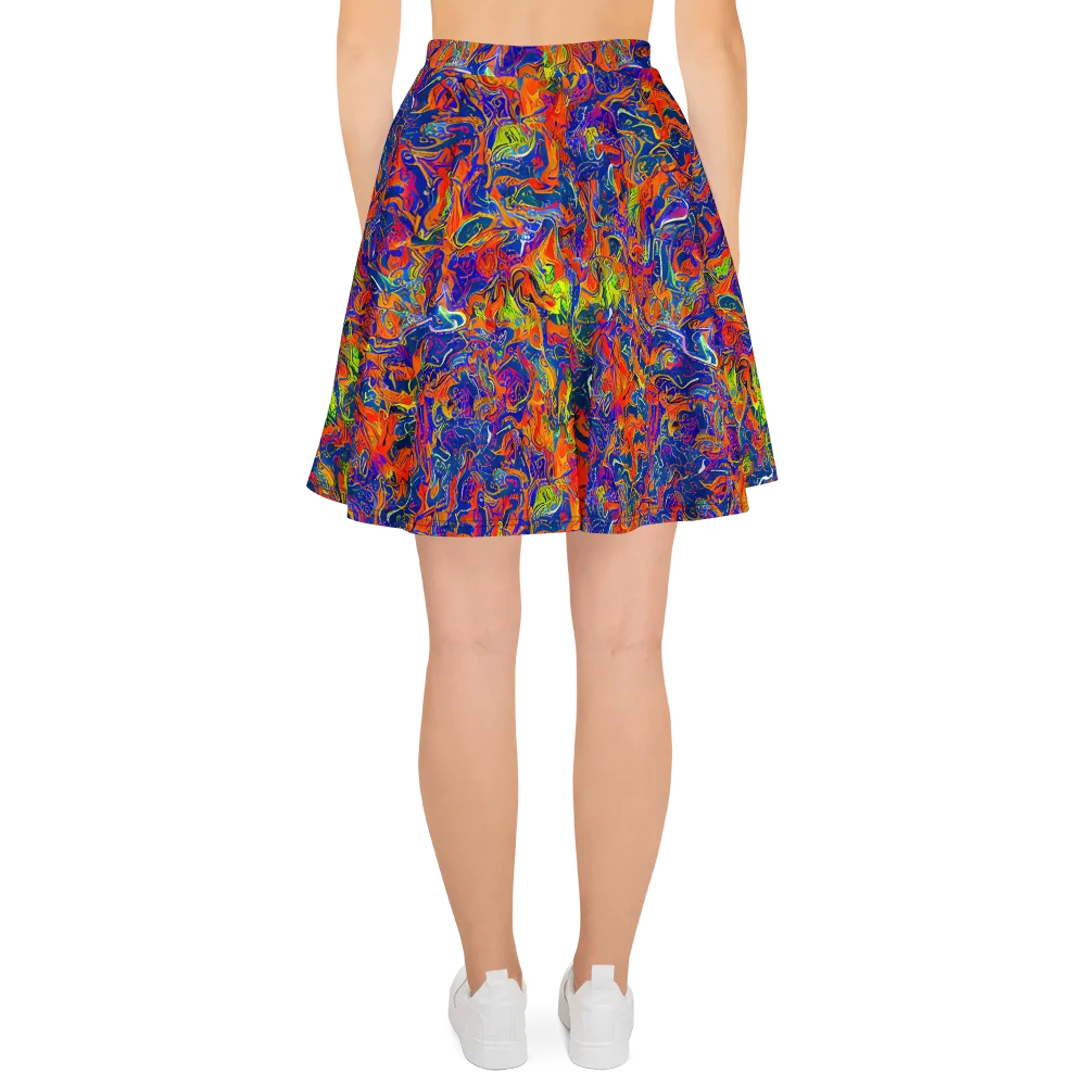 Flame Circuit on Skater Skirt — Back