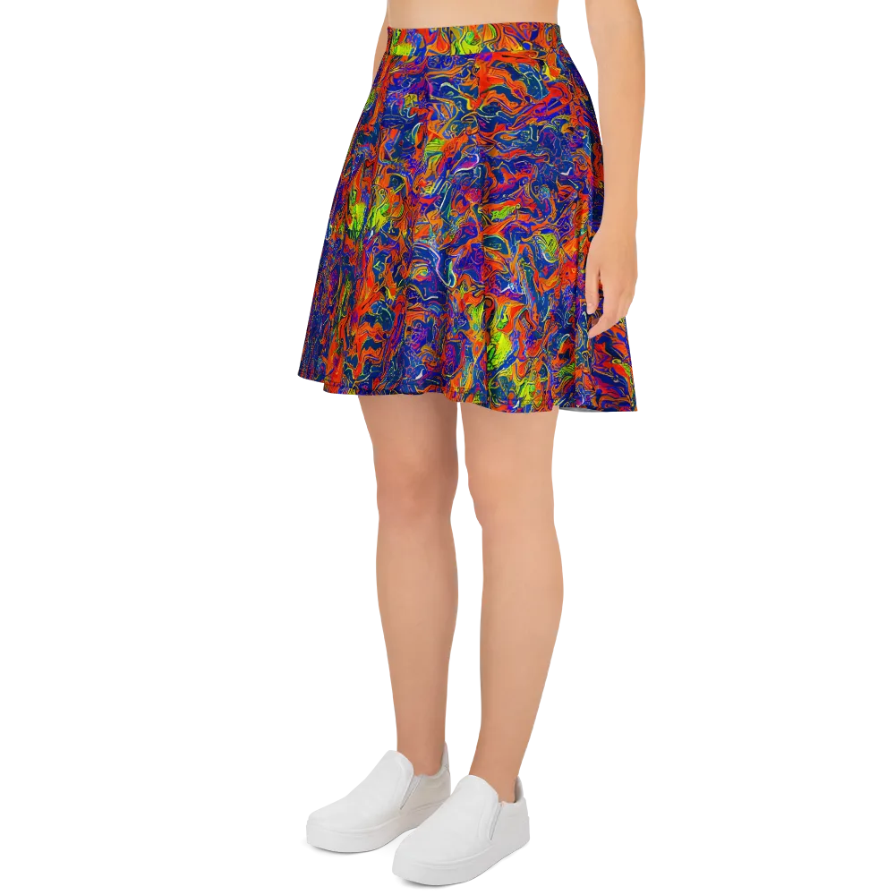 Flame Circuit on Skater Skirt — Left