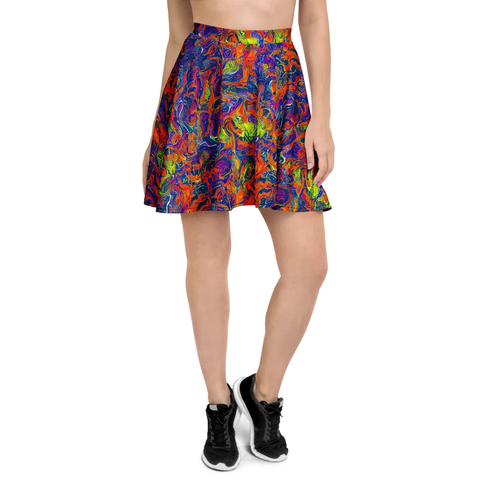 Flame Circuit on Skater Skirt — Front