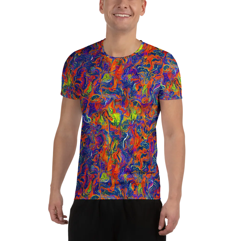 Flame Circuit on Men's Athletic T-Shirt — Front