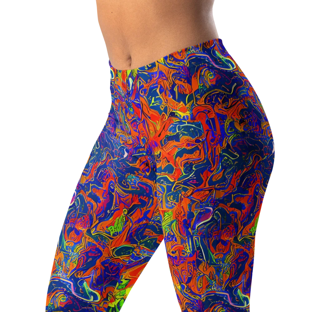 Flame Circuit on Leggings — Left Front