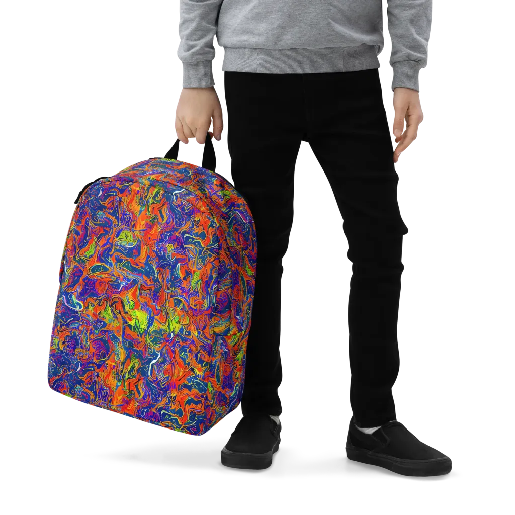 Flame Circuit on Minimalist Backpack — Zoomed-in