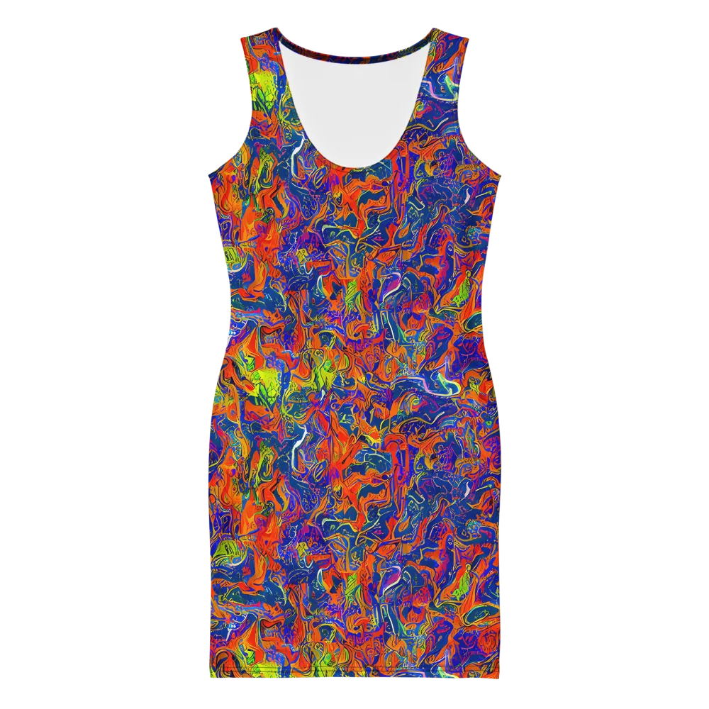 Flame Circuit on Bodycon Dress — Front