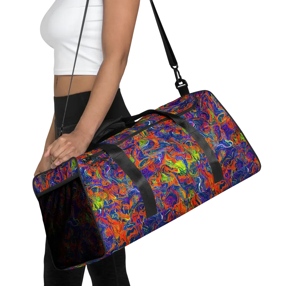Flame Circuit on Duffle Bag — Front