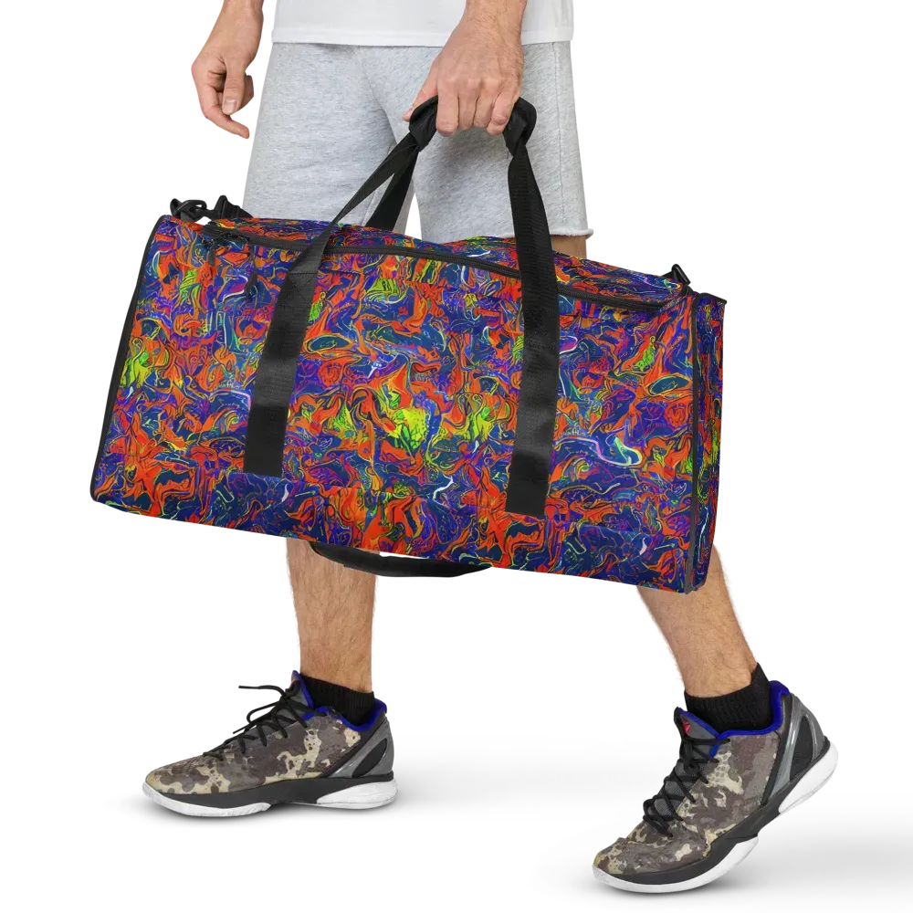 Flame Circuit on Duffle Bag — Front